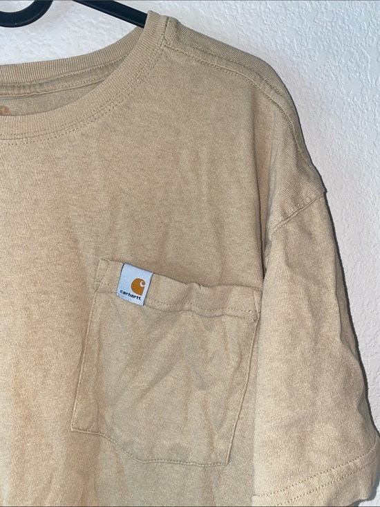 Carhartt Other - 🎈Tan Carhartt Men's K87 Loose Fit Short Sleeve TShirt with a front chest pocket!